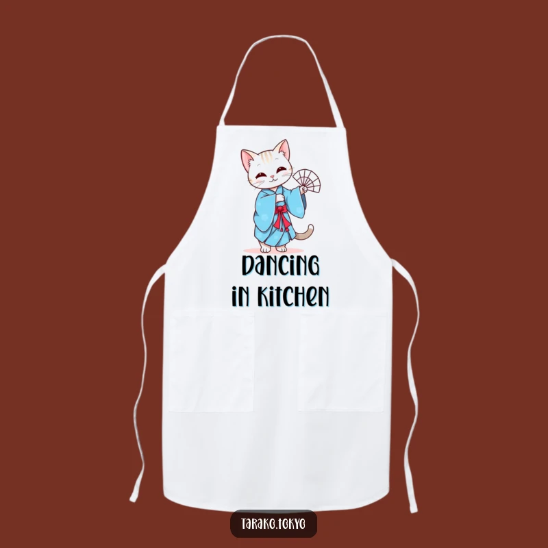 Funny Cat Kimono Apron: Dance Through Your Kitchen Duties!