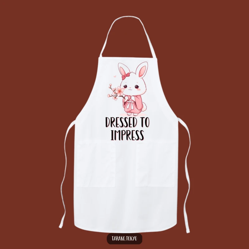 Funny Bunny Kimono Apron: Adorable and practical funny apron for a cute kitchen experience.
