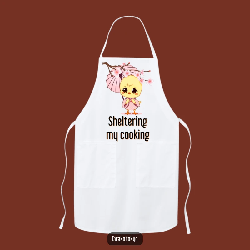 Funny Chick Kimono Umbrella Apron - Kitchen Charm for Springtime Cooks