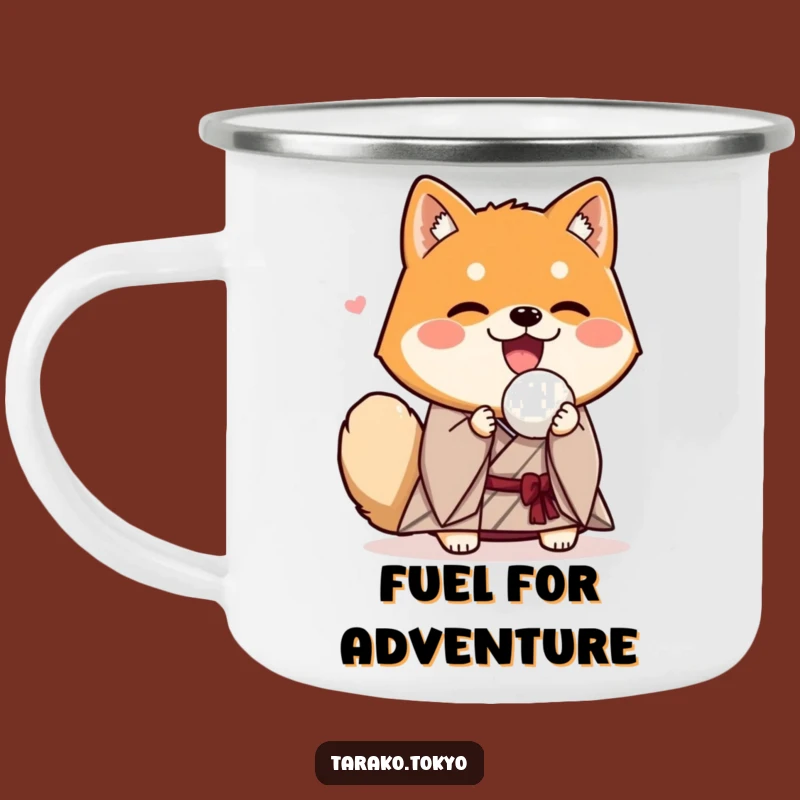 Funny Shiba Inu Kimono Rice Ball Camping Mug: Adventure Ready!