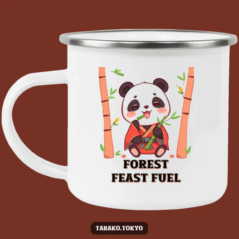 Funny Panda Bamboo Camping Mug: Happy Trails and Tasty Treats!