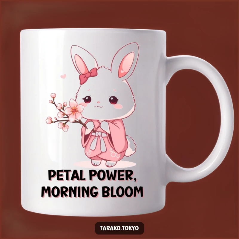 Funny Bunny Kimono Blossom Mug: A delightful and cute funny gift for any occasion.
