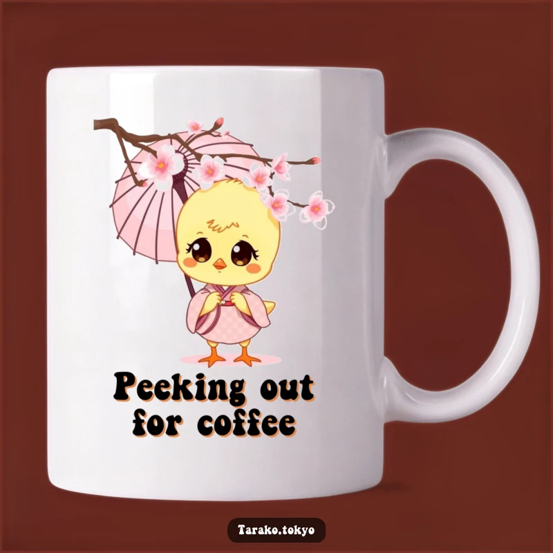 Funny Chick Kimono Umbrella Mug - Adorable & Hilarious Spring Gift