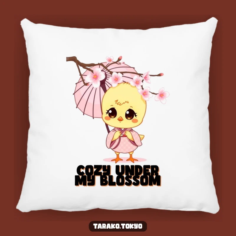 Funny Chick Kimono Umbrella Pillow - Comfy & Adorable Accent Piece
