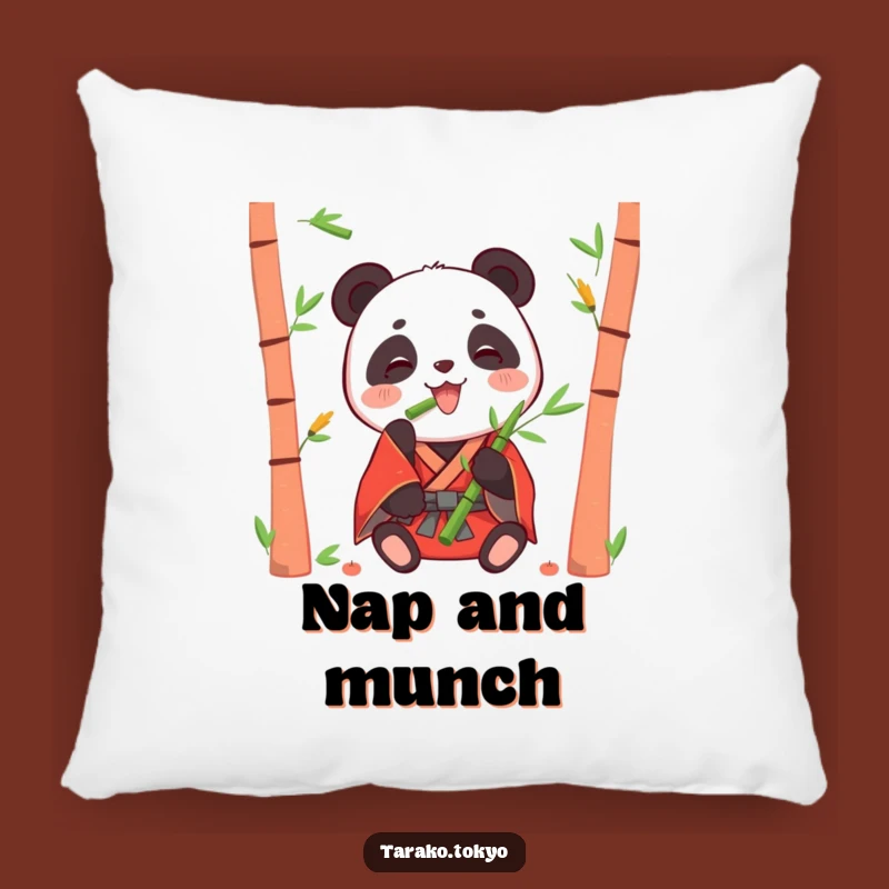 Funny Panda Bamboo Pillow: Cuddle Up with Contentment!