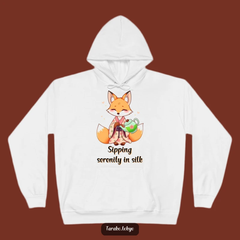 Funny Fox Kimono Tea Hoodie - Cozy & Elegant Animal Comfort