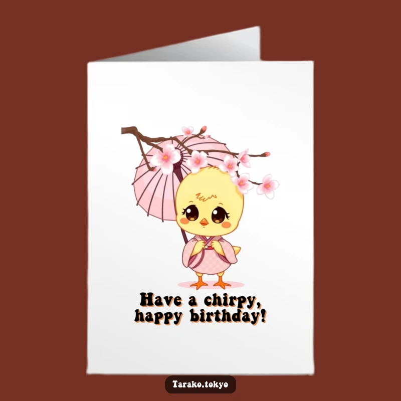Free Printable Birthday Card Chick Umbrella Downloadable Joy