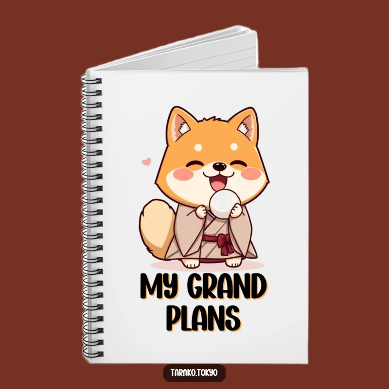 Funny Shiba Inu Kimono Rice Ball Notebook: Jot Down Ideas Joyfully