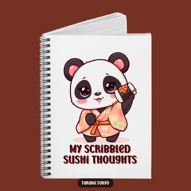Funny Panda Kimono Sushi Notebook - Jot Down Ideas with Charm