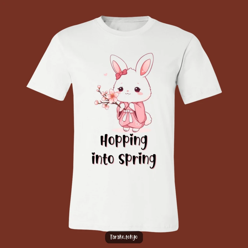 Funny Bunny Kimono T-Shirt: Adorable and humorous pink kimono bunny design, a perfect funny gift.