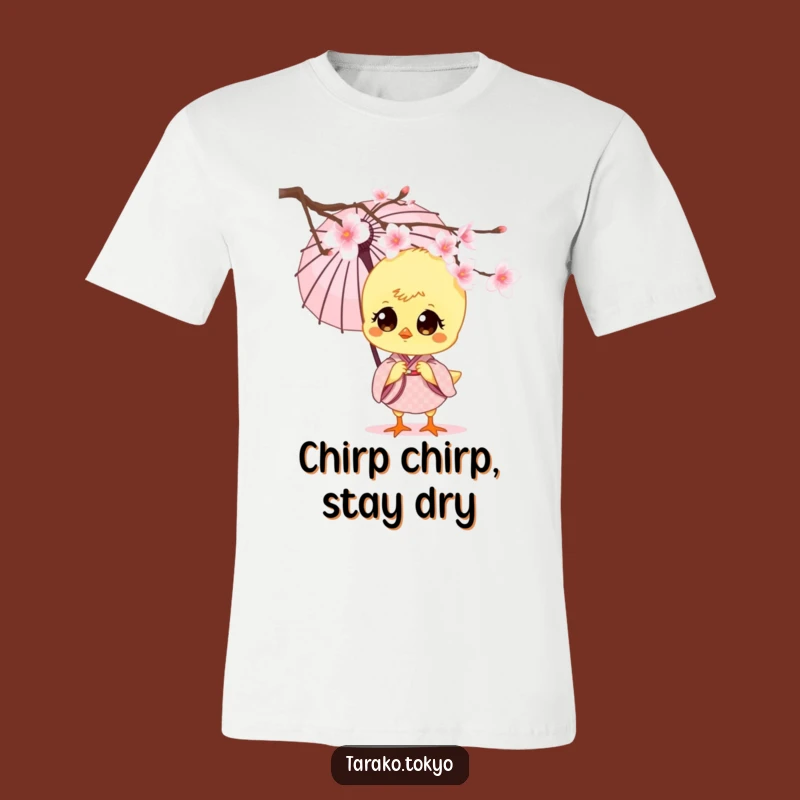 Funny Chick Kimono Umbrella T-Shirt - Cute & Witty Animal Tee